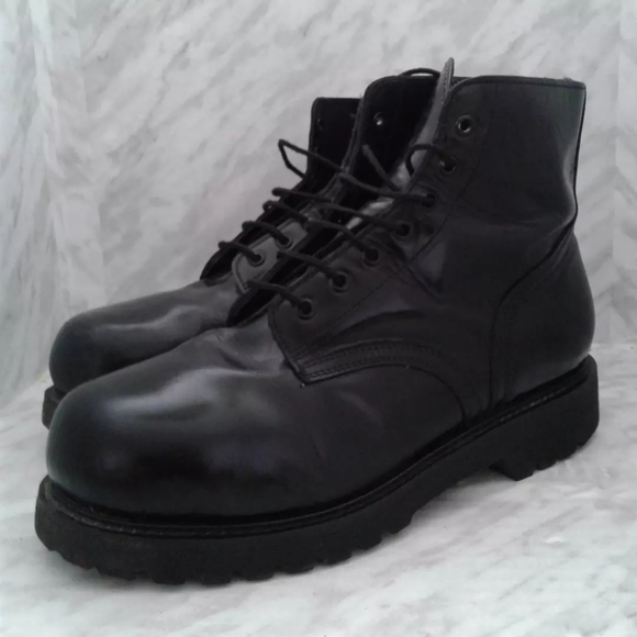 Canadian Army Combat Boots sz 280 10.5 Made in Canada steel toe vibram USA sole - Picture 3 of 8